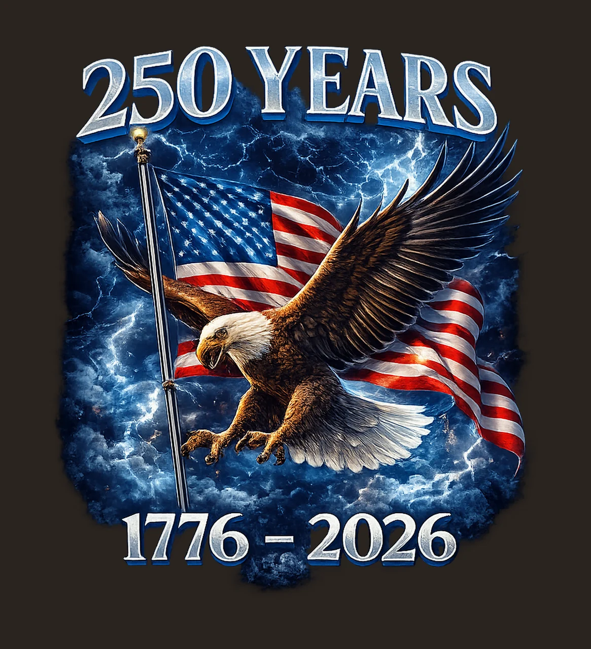 250 Years American Flag USA 250th Anniversary Design contrast preview thumbnail