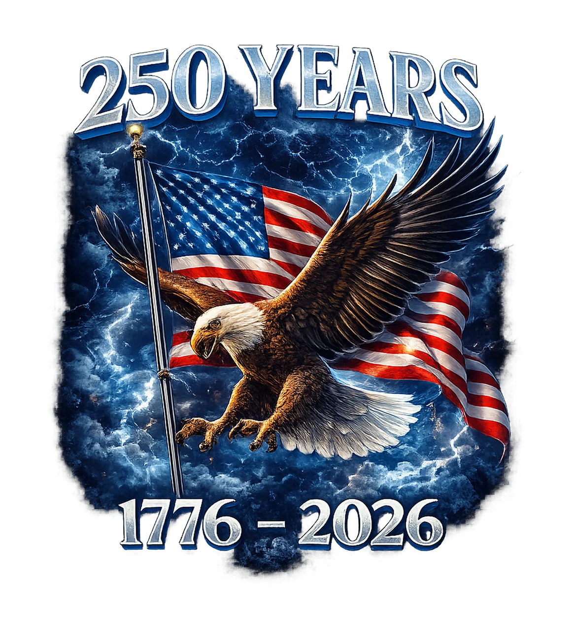 250 Years American Flag USA 250th Anniversary Design