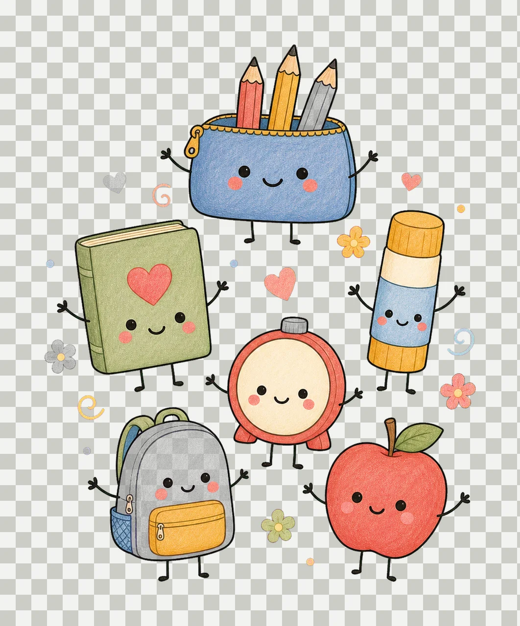 Teachers Aide School Employee Doodles Cute Variation A transparency and detail preview thumbnail