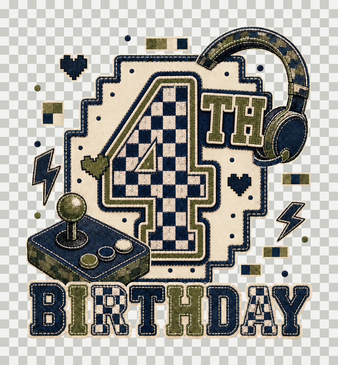 Star Camo Gamer Birthday sublimation instant Variation D transparency and detail preview thumbnail