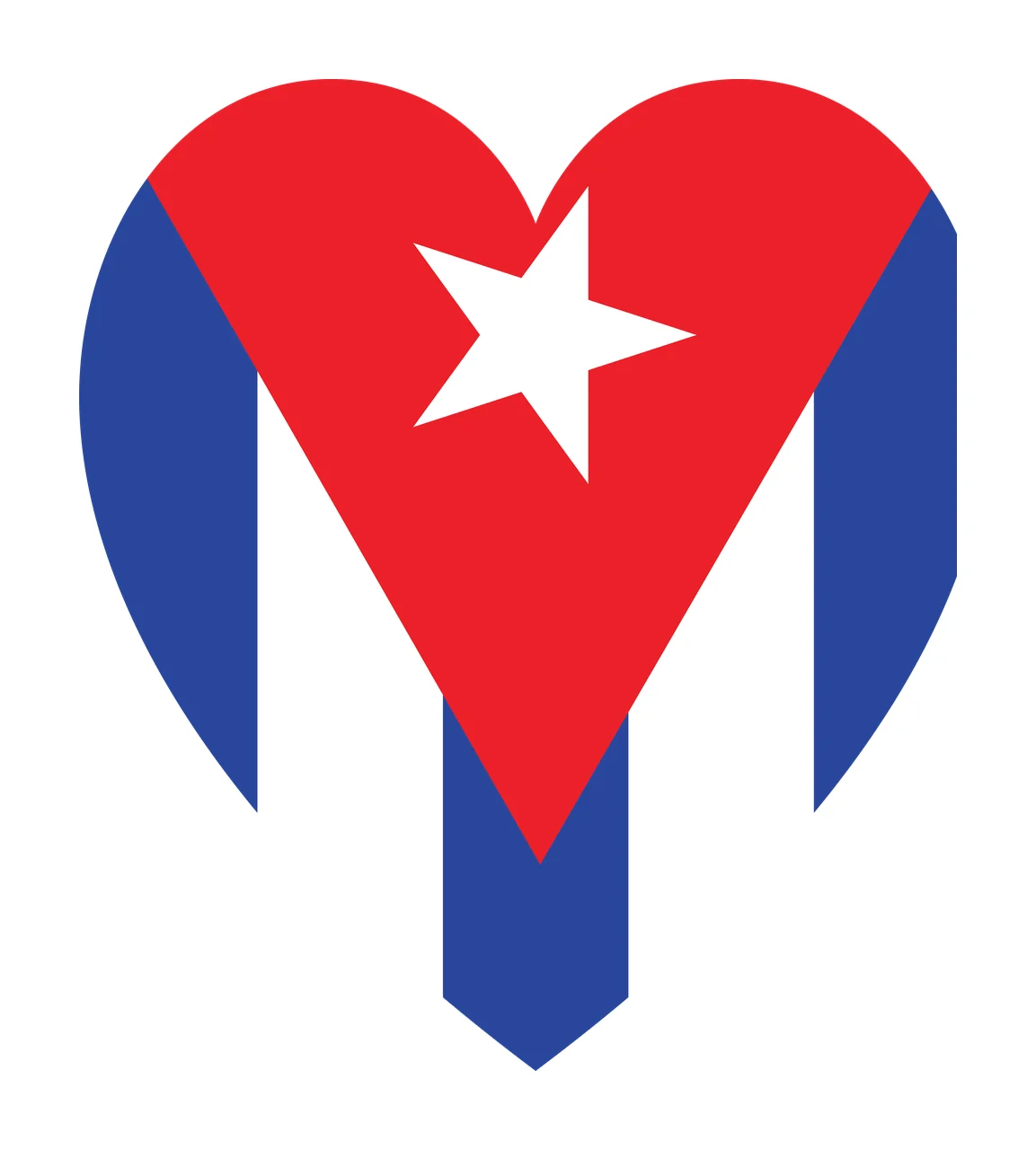 Heart Shape With Internal Vertical Stripes star graphic outline