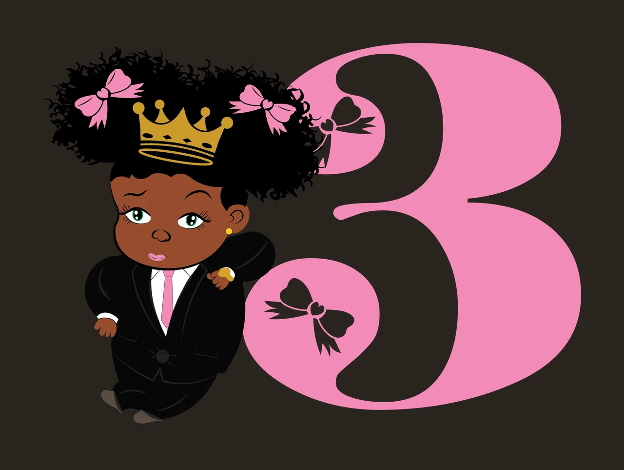 Black 3 Silhouette Of A Figure Next number bow white 1 F16 BABY BIG contrast preview thumbnail