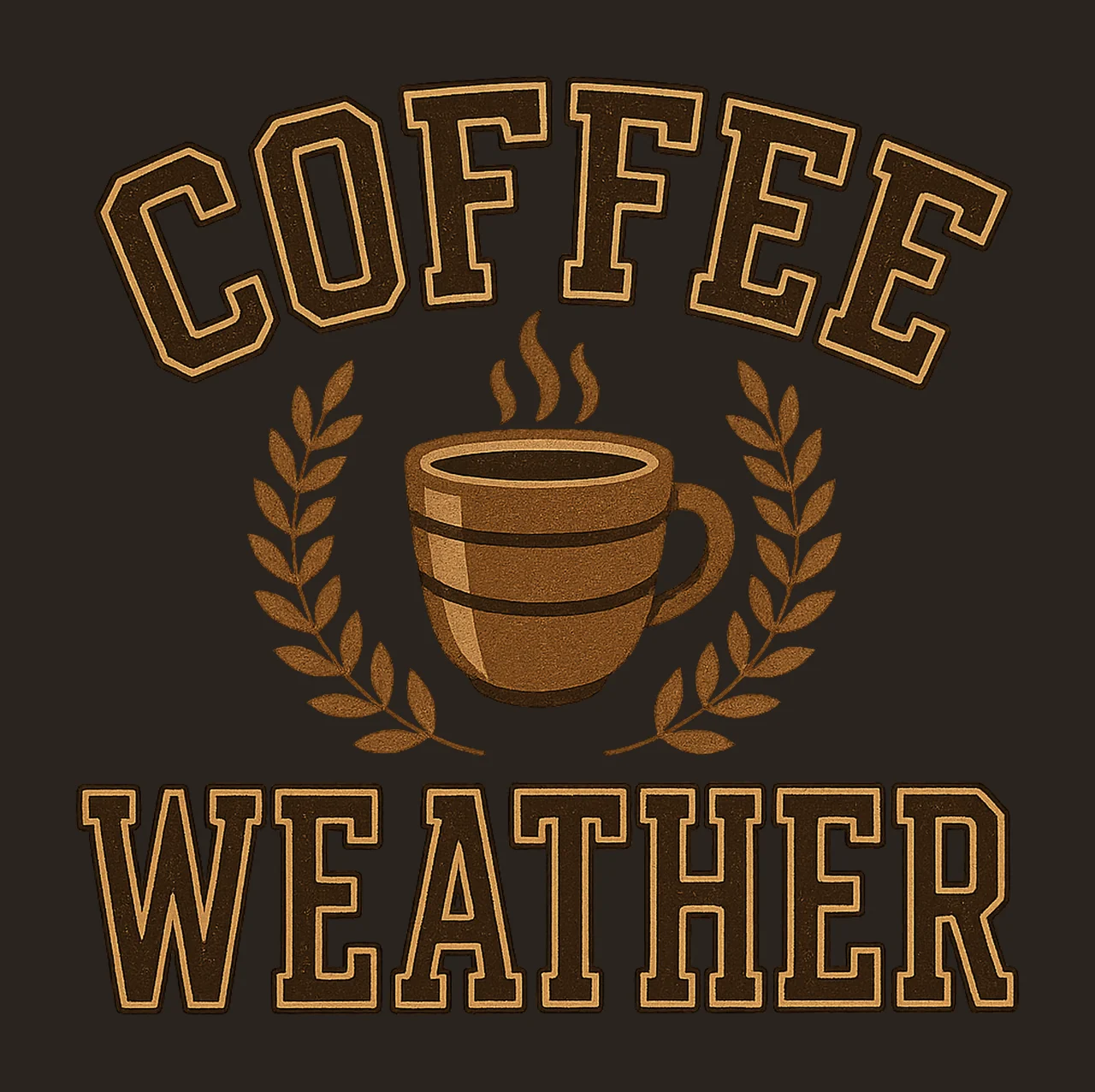 Coffee Weather Winter Sublimation Design Leopard Print contrast preview thumbnail