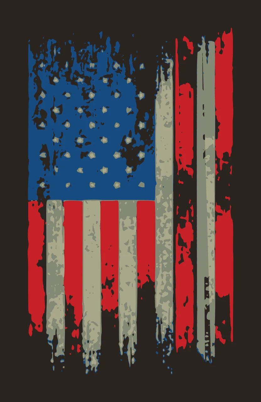Flag Distressed Black And White With Vertical Grunge stripes contrast preview thumbnail