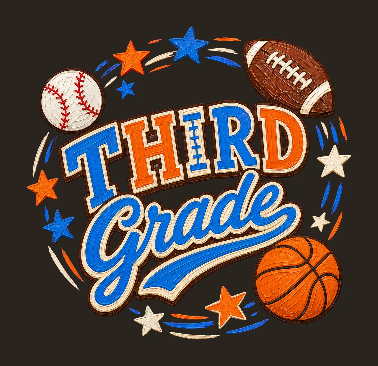 Sports Back To School Grade Football Basketball Variation A contrast preview thumbnail