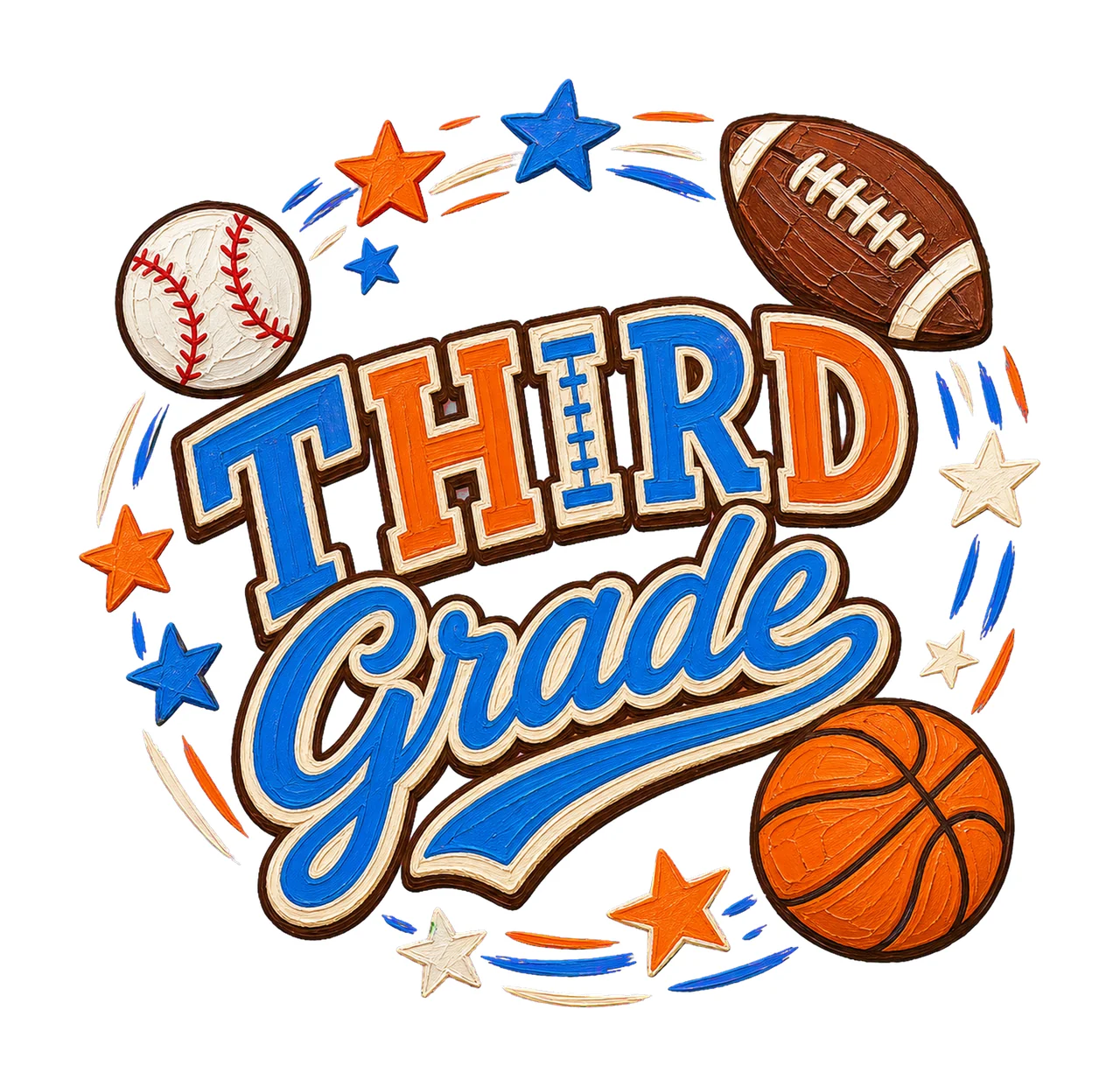Sports Back To School Grade Football Basketball Variation A