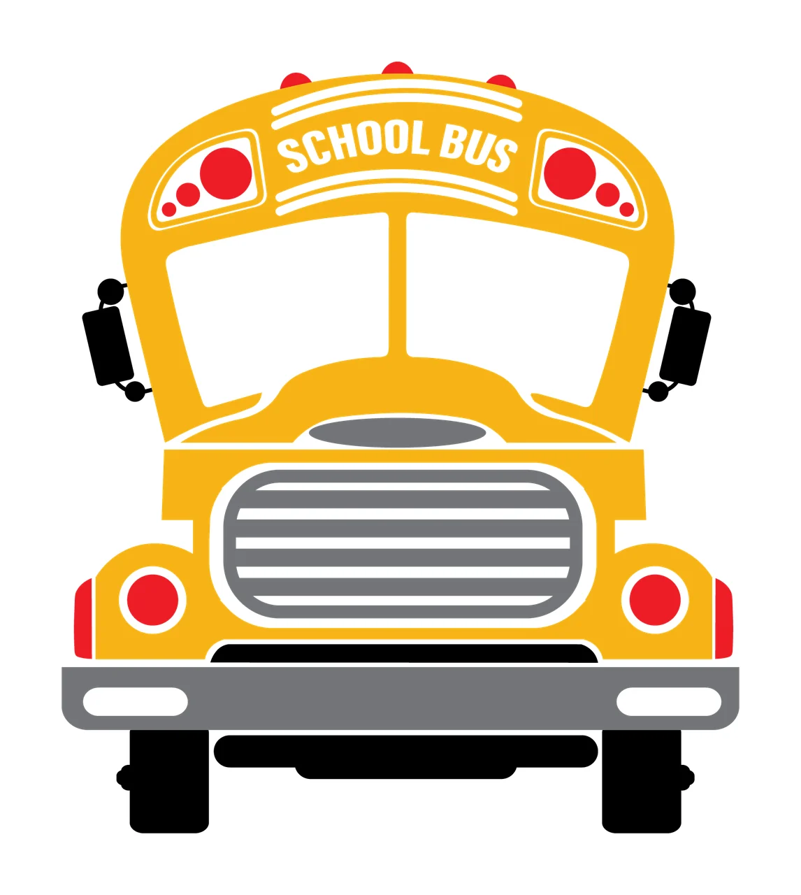 School Bus Front View Illustration