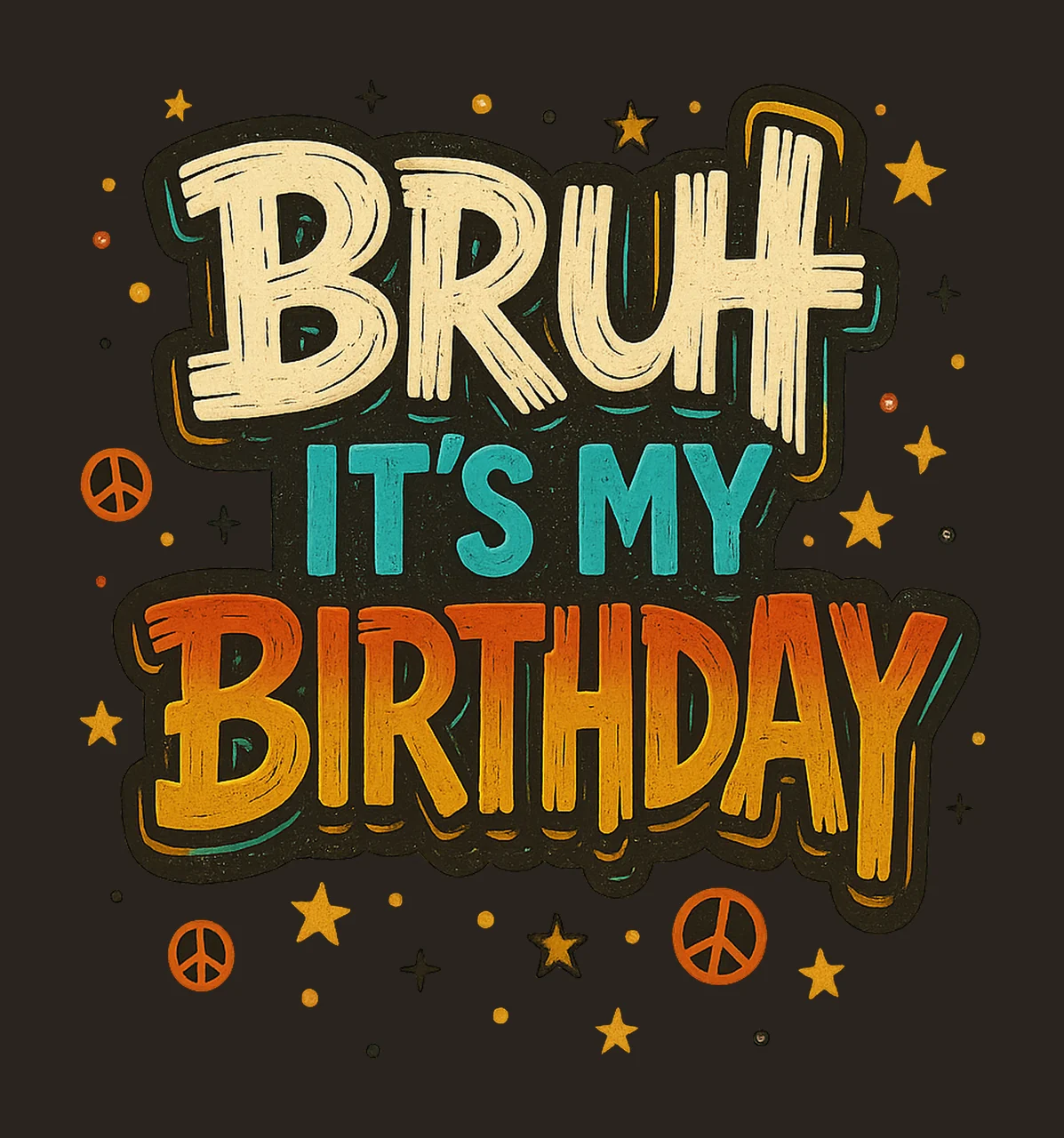 Bruh It My Birthday Boy Family Party Design Youth Birthday contrast preview thumbnail