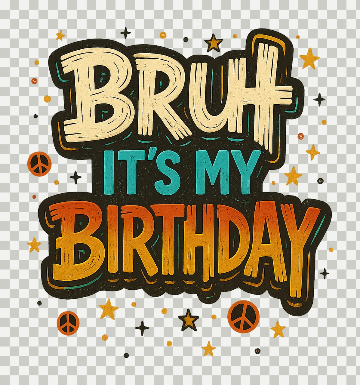 Bruh It My Birthday Boy Family Party Design Youth Birthday transparency and detail preview thumbnail