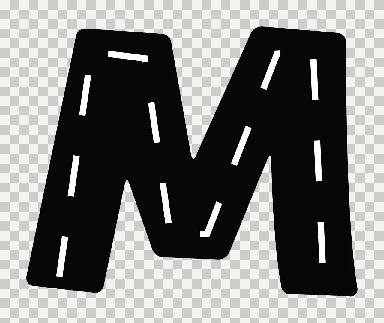 Race Track Font Character 03 racing checkered flag speedway transparency and detail preview thumbnail