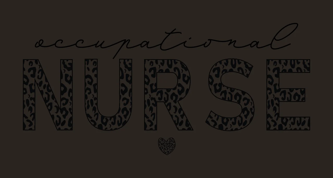 Occupational Nurse Script And Leopard Text Display Heart Graphic contrast preview thumbnail