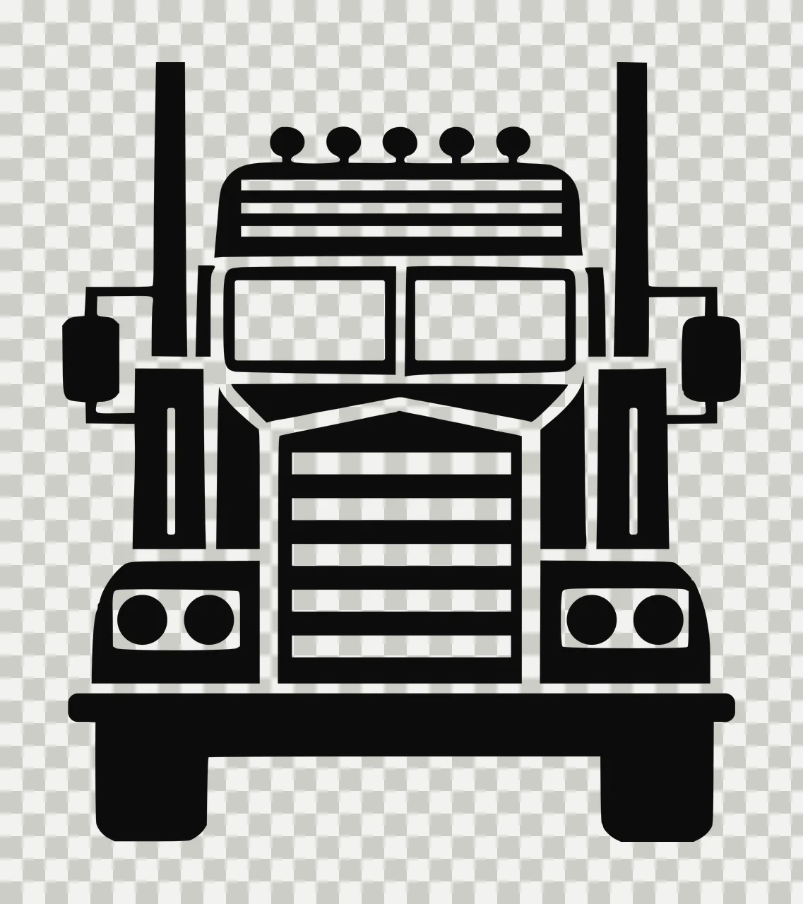 Semi Truck Monogram Character 06 pickup vehicle monster automobile transparency and detail preview thumbnail