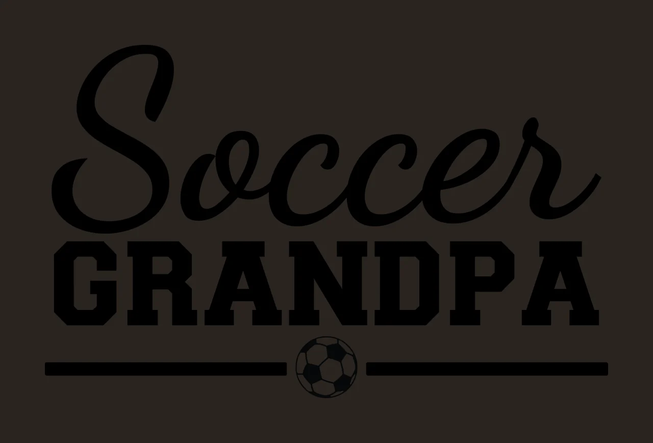 Soccer Grandpa Text With A Ball And Horizontal lines typography contrast preview thumbnail