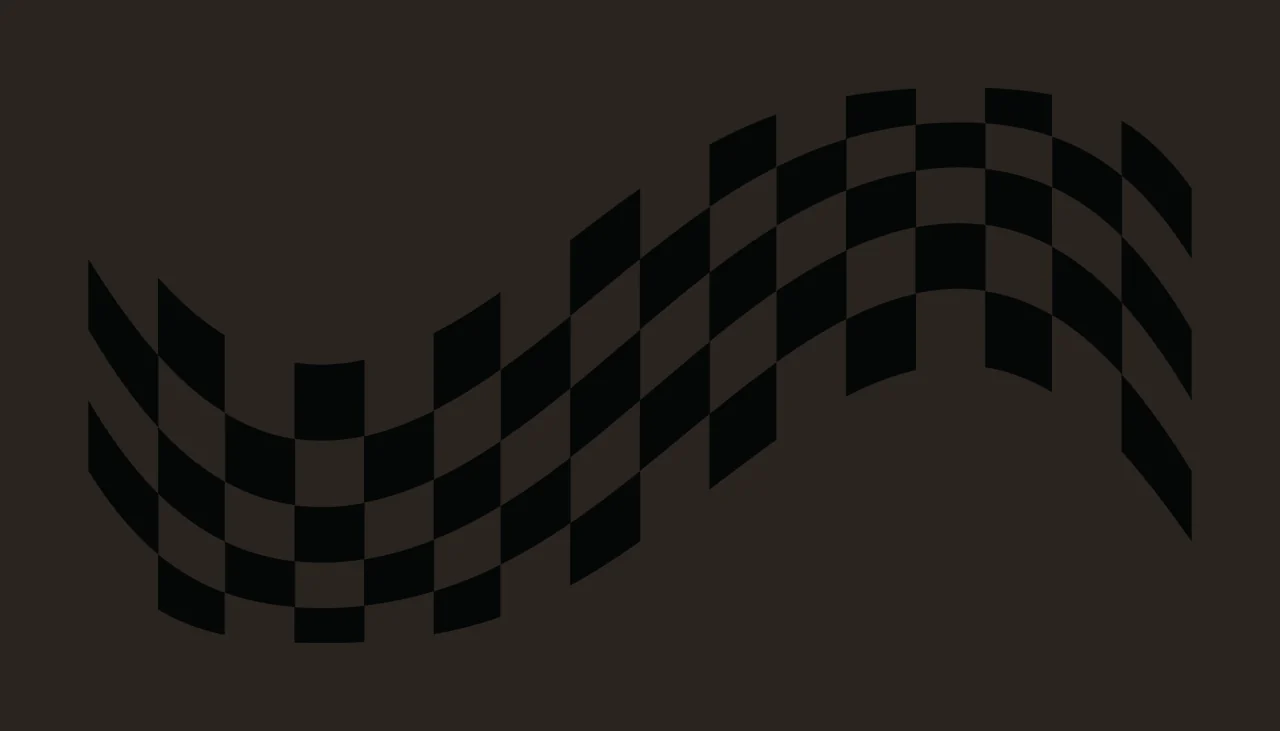 Race Wavy Checkered Flag Pattern In Black waving squares wave contrast preview thumbnail