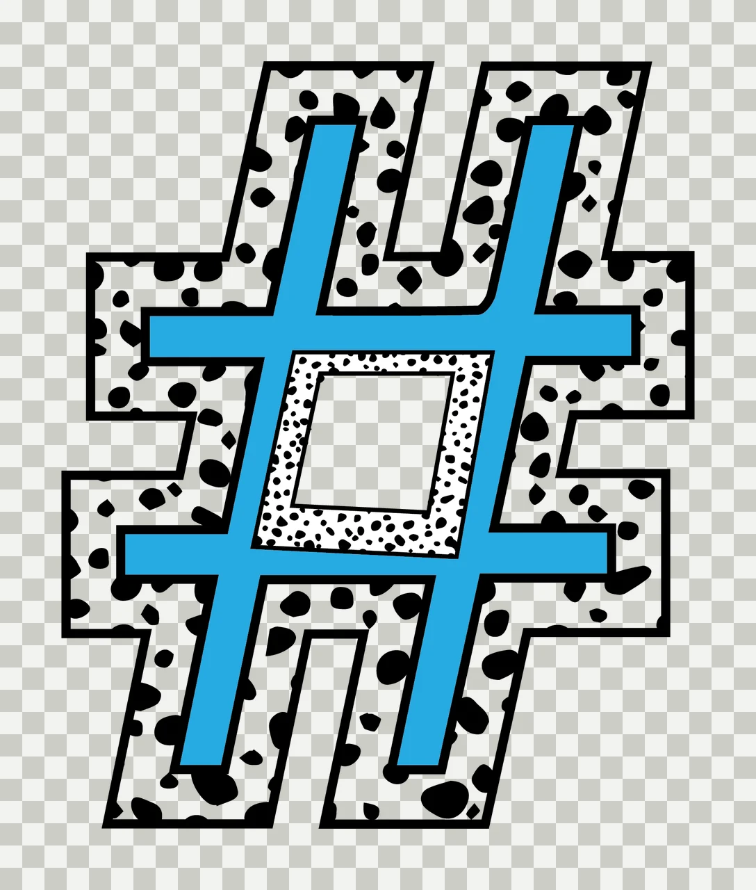 Dalmatian Dots Font Race Doodle Character 18 racing checkered flag transparency and detail preview thumbnail