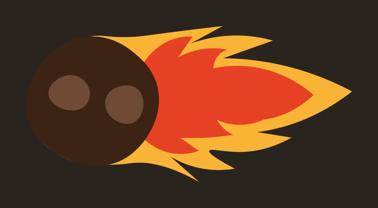 Space Black Silhouette Of A Comet With Trailing moving tail contrast preview thumbnail