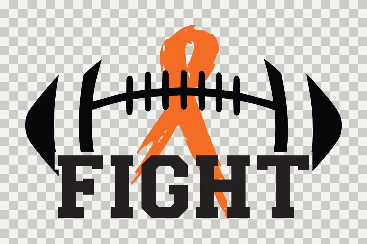 Fight Ribbon Superimposed With Football And Word transparency and detail preview thumbnail