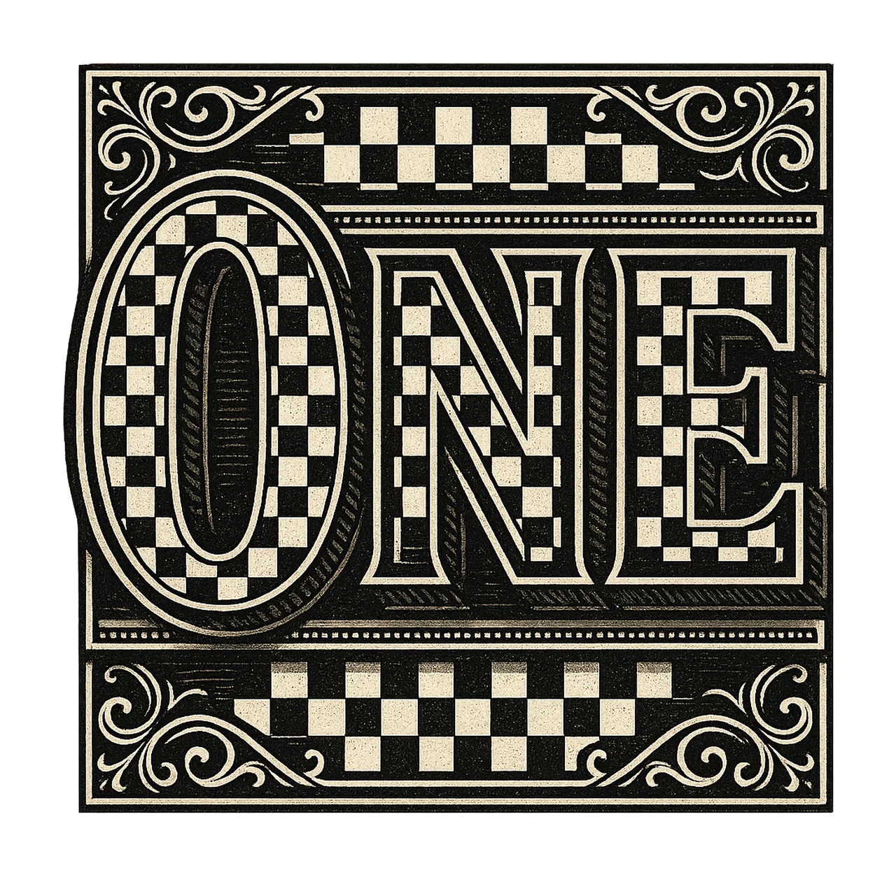 Checkered One First Birthday Racing Theme Baby One Year Old