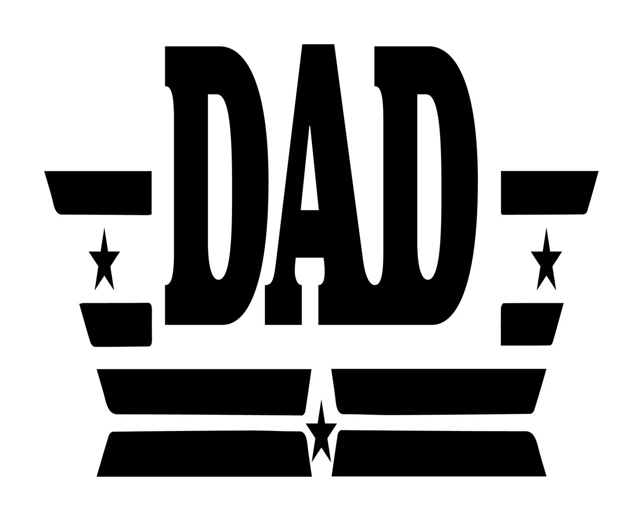 Dad Emblem With Stars And Bars Featuring Typography