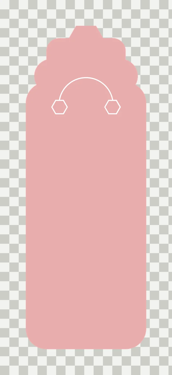 Keychain Black Silhouette Of A Bottle container shape 1 12 transparency and detail preview thumbnail