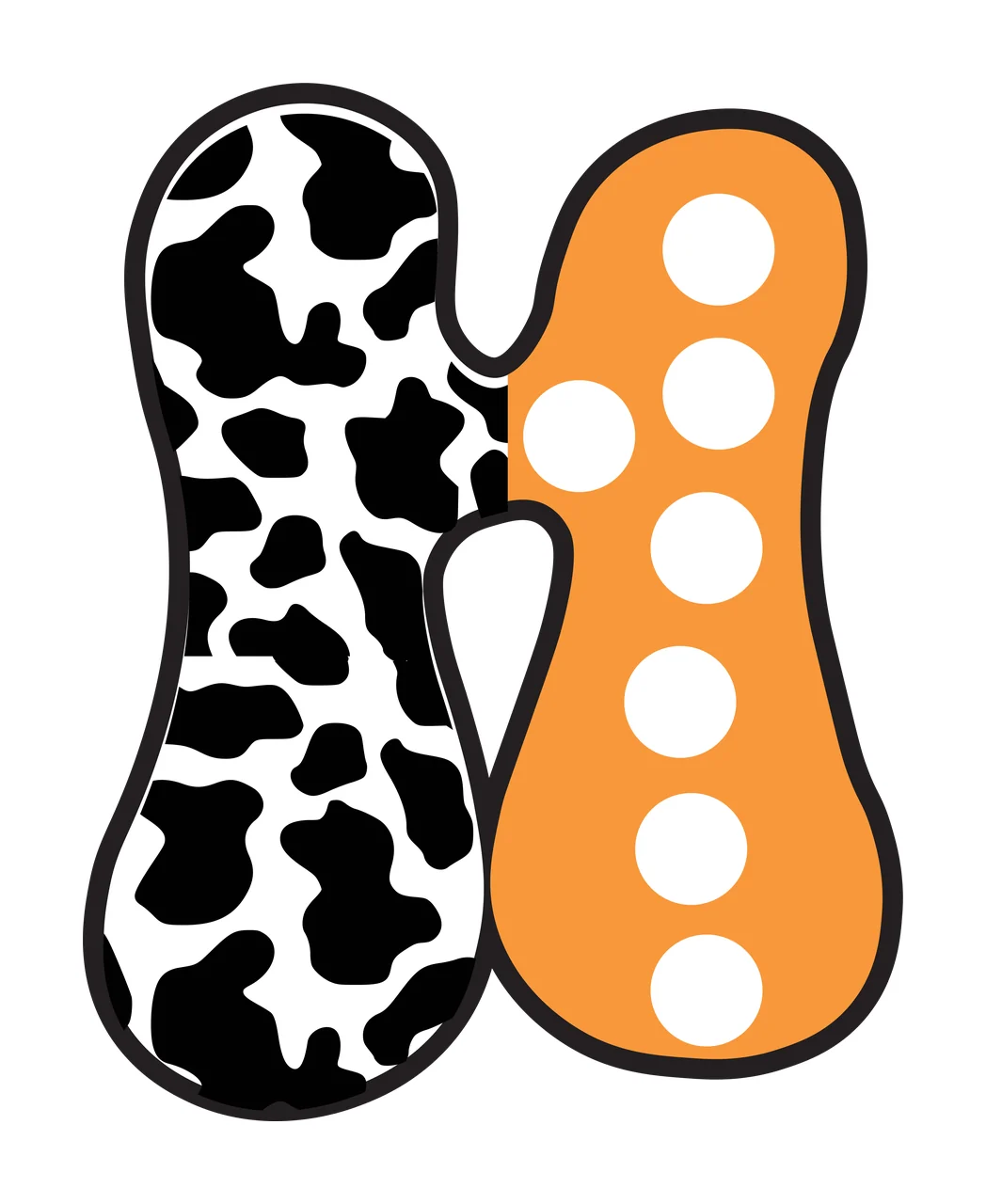 Half Cow Bright Font Dalmatian Race Doodle Leopard Character 35 racing