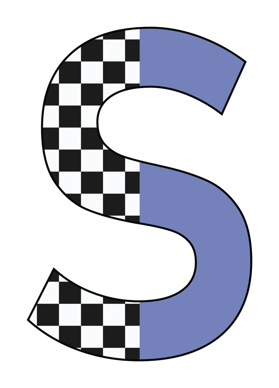 Can Glass Wrap S Letter Checkered Split Design