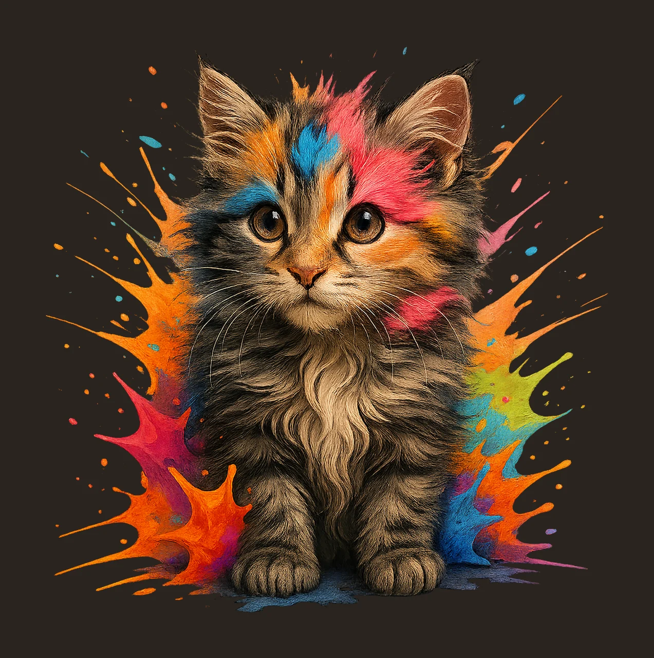 Commercial Use Cat Artwork Kitten PNGs Sublimation Design contrast preview thumbnail