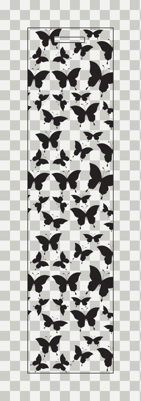 Butterfly Silhouette Repeating Pattern Design Butterflies Flying transparency and detail preview thumbnail