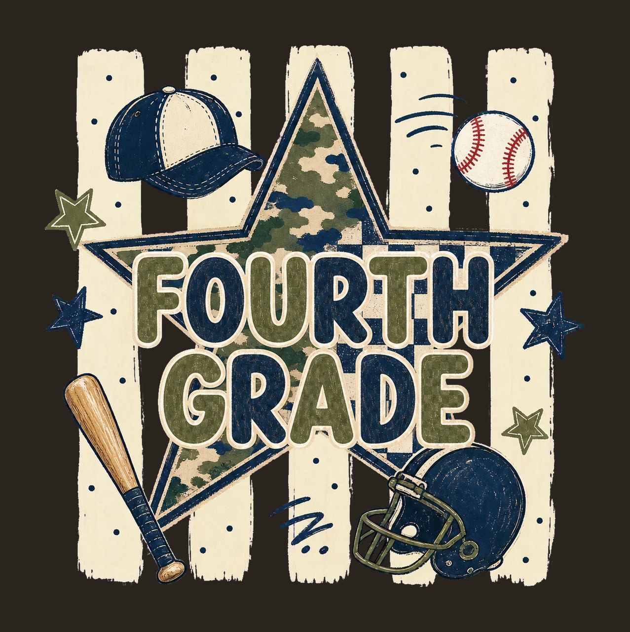 Star Camo Boys School Grade Series sublimation Variation F contrast preview thumbnail