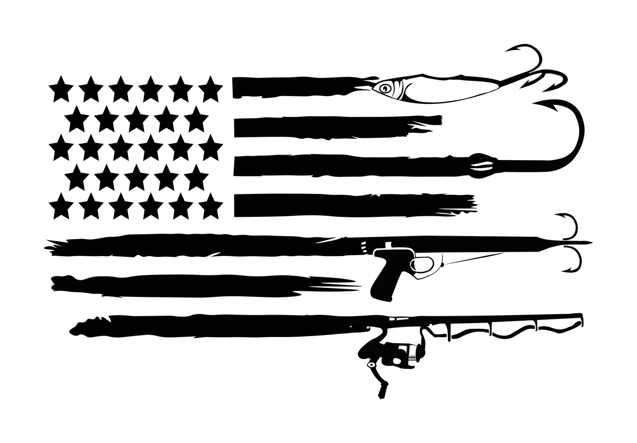 Fishing Stars And Stripes Flag Equipment patterned hook lure