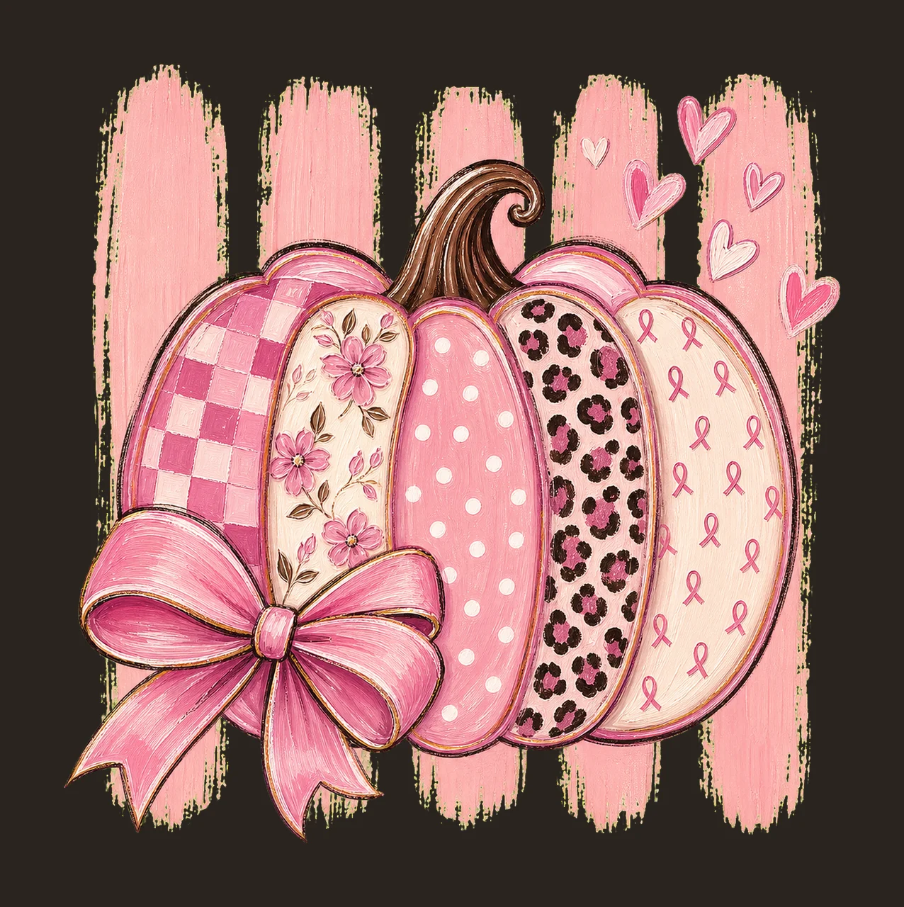 Breast Cancer Pumpkin Coquette Retro Breast Variation A contrast preview thumbnail