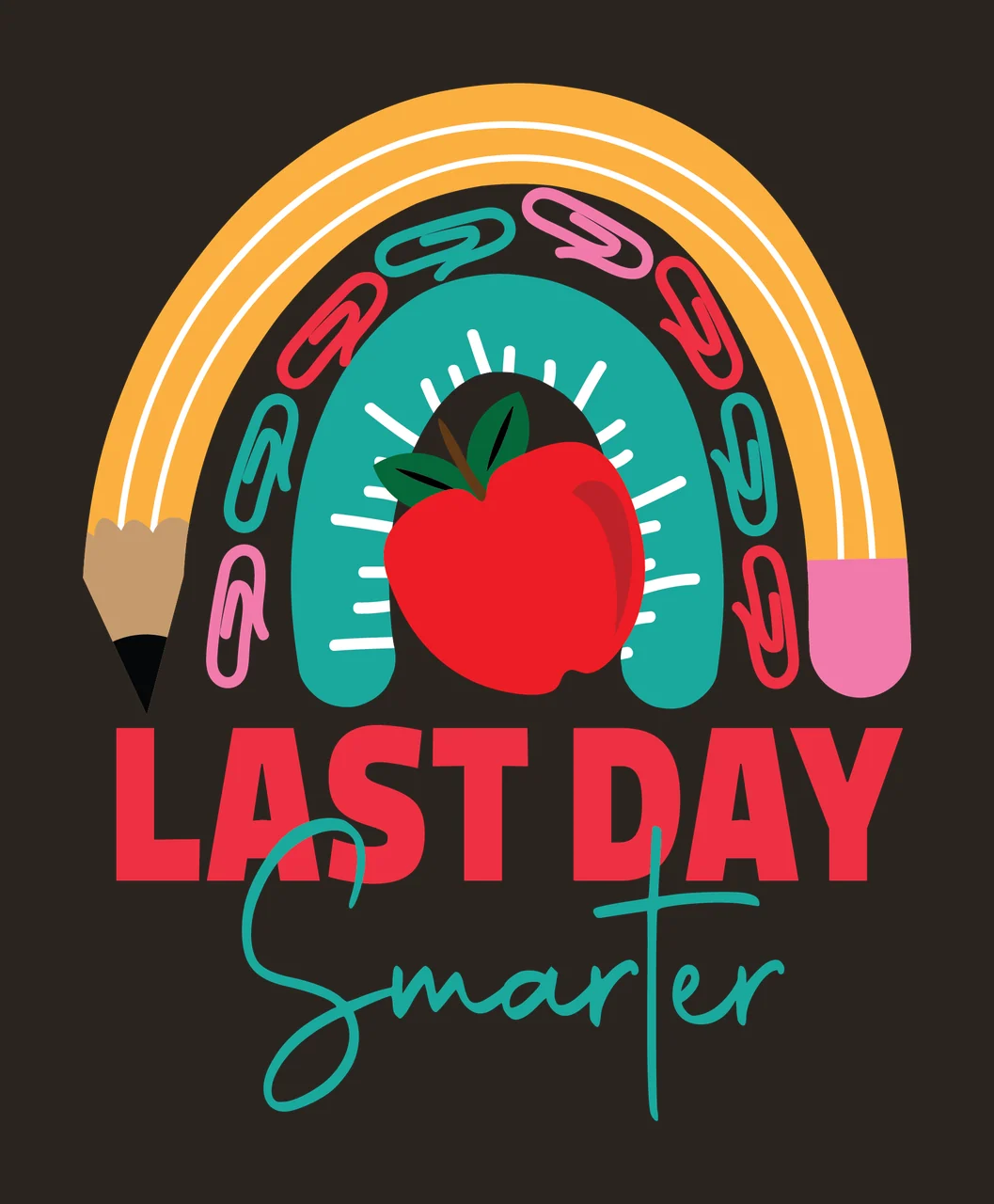 Rainbow Paperclip Graphic decorating fruit silhouette black contrast preview thumbnail