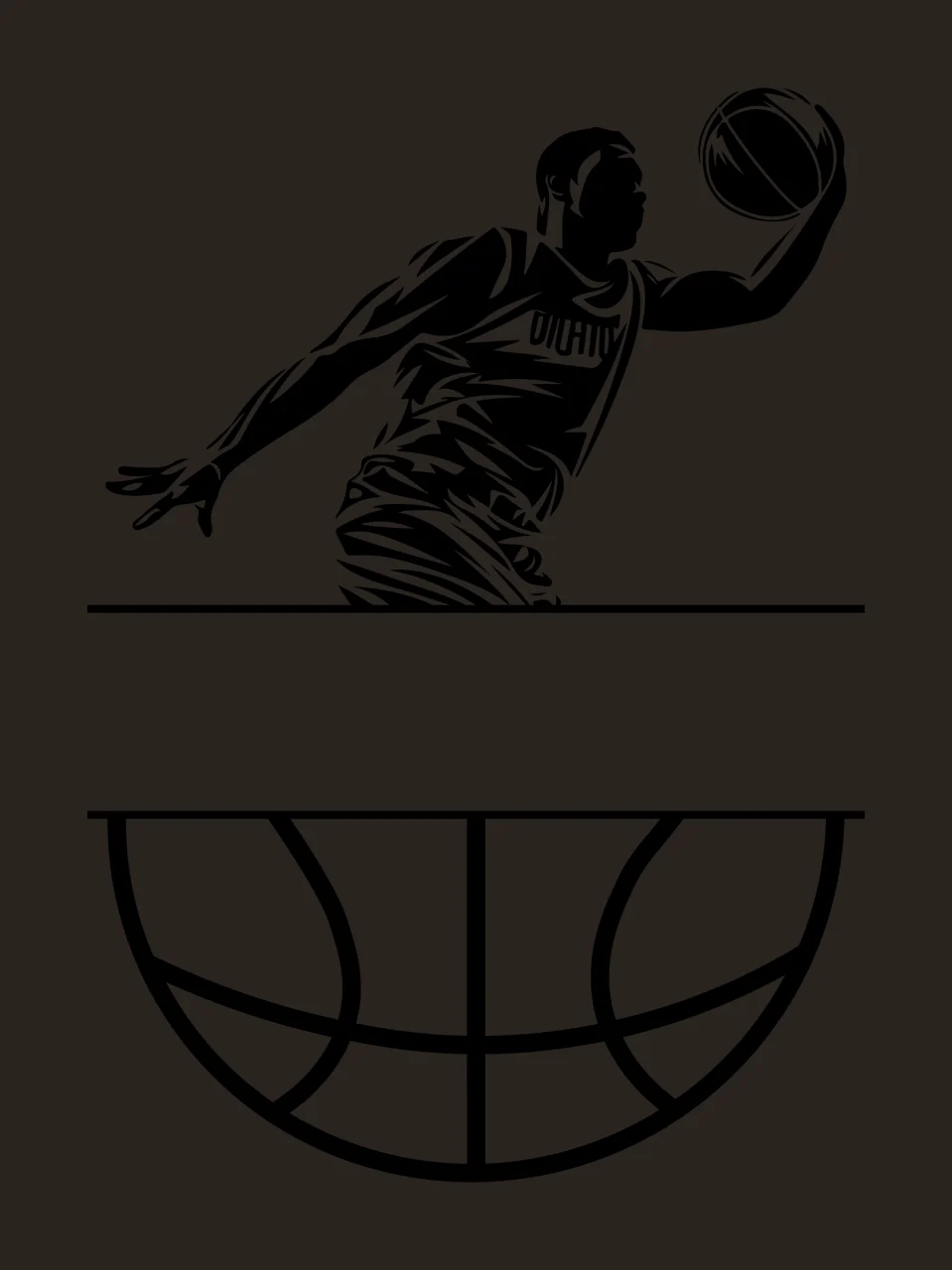 Basketball Player Shooting Hoop Silhouette Graphic rectangle contrast preview thumbnail