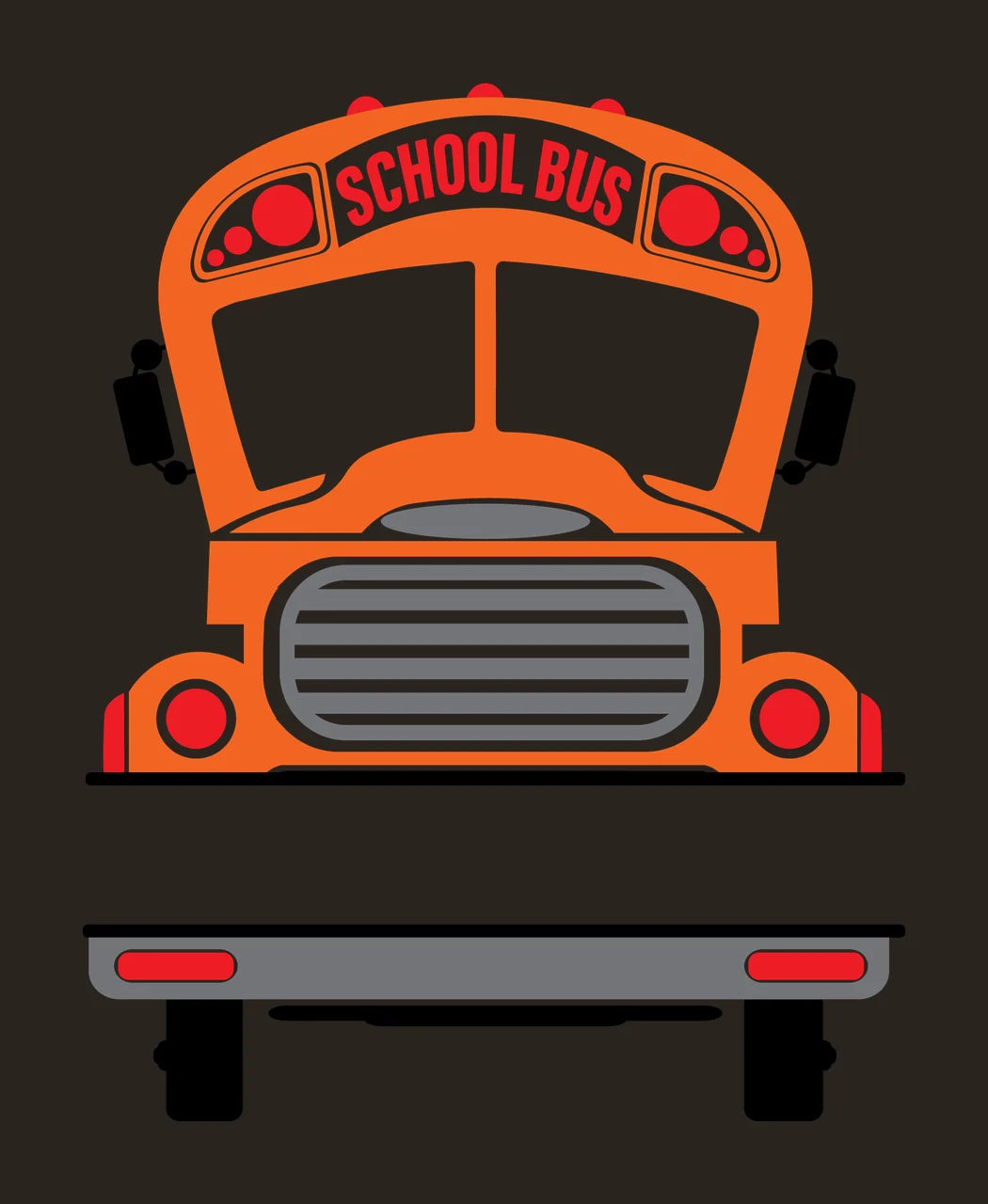 School Bus Stationary With Silhouette And Transportation contrast preview thumbnail