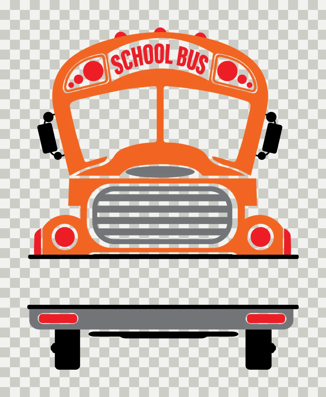 School Bus Stationary With Silhouette And Transportation transparency and detail preview thumbnail
