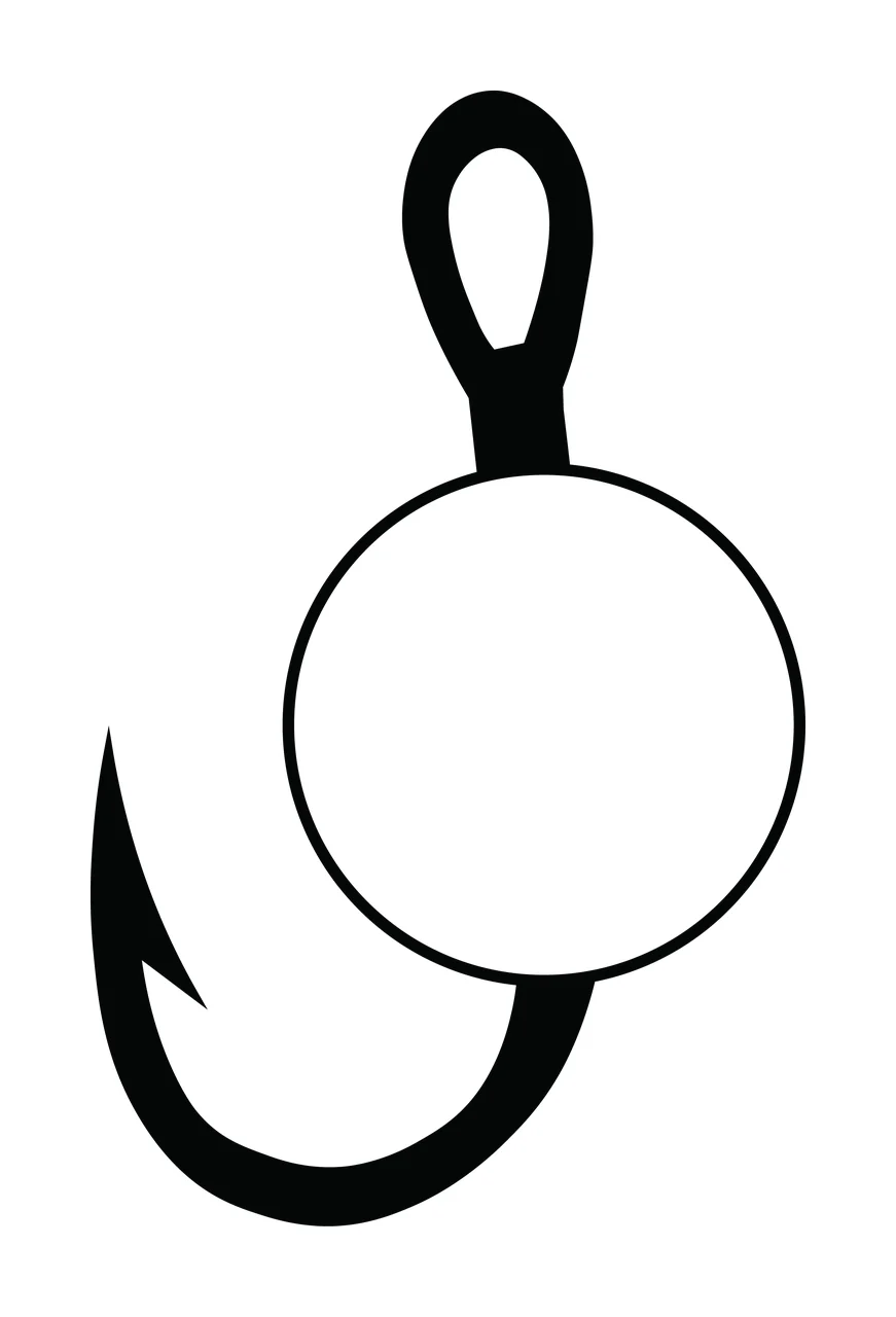 Can Glass Wrap Black And White Fishing Hook