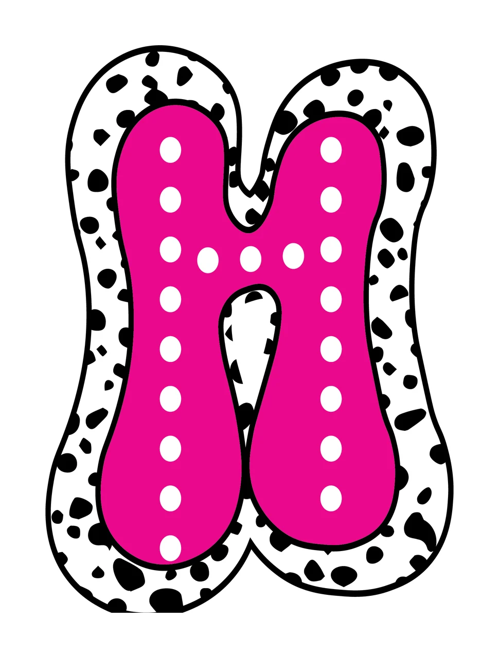 Dalmatian Dots Font Race Doodle Character 09 racing checkered flag