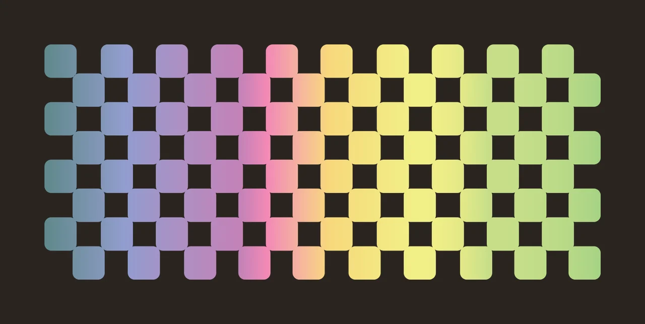 Can Glass Wrap Rainbow Gradient Checkered Grid contrast preview thumbnail
