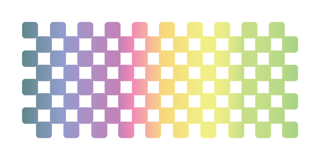 Can Glass Wrap Rainbow Gradient Checkered Grid