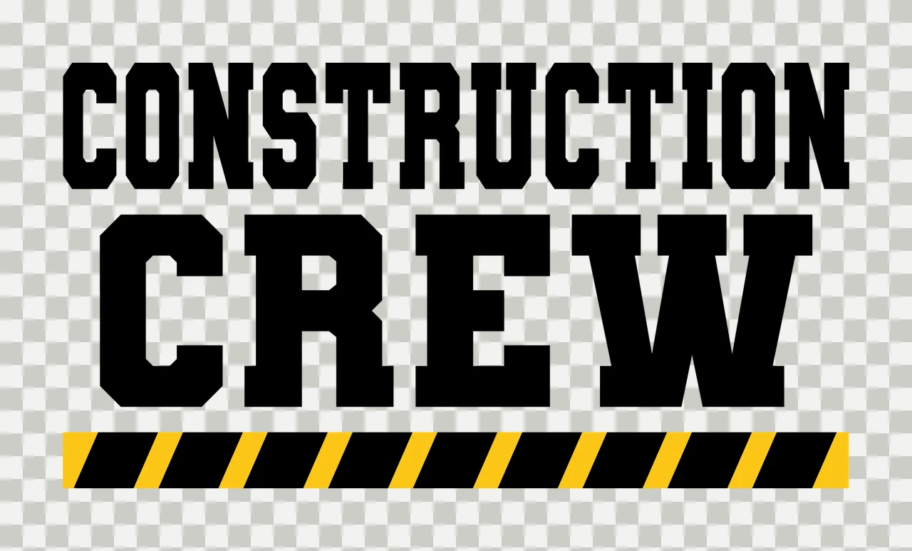 Construction Crew Text With A Solid Thick Black typography transparency and detail preview thumbnail