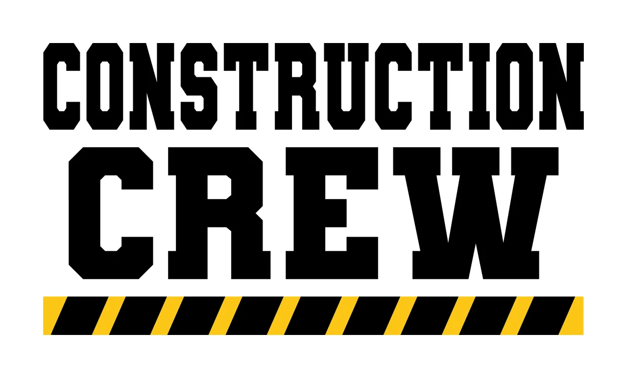 Construction Crew Text With A Solid Thick Black typography