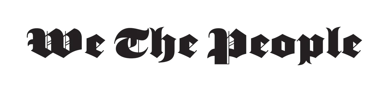 We The People Gothic Font Text typography black white phrase