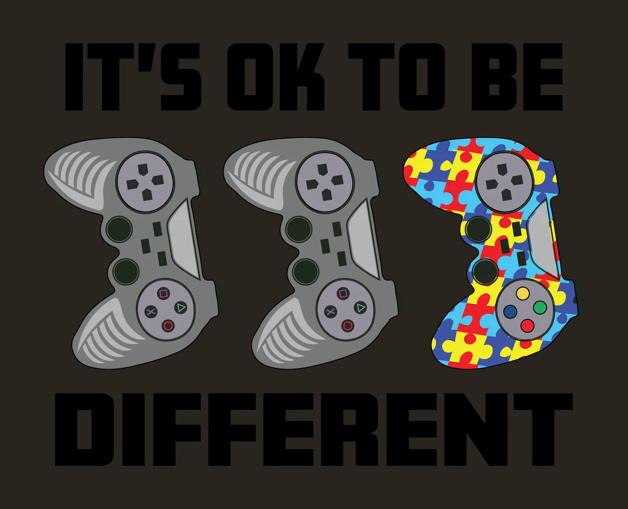 Autism Gamer Construction awareness neurodiversity puzzle piece contrast preview thumbnail