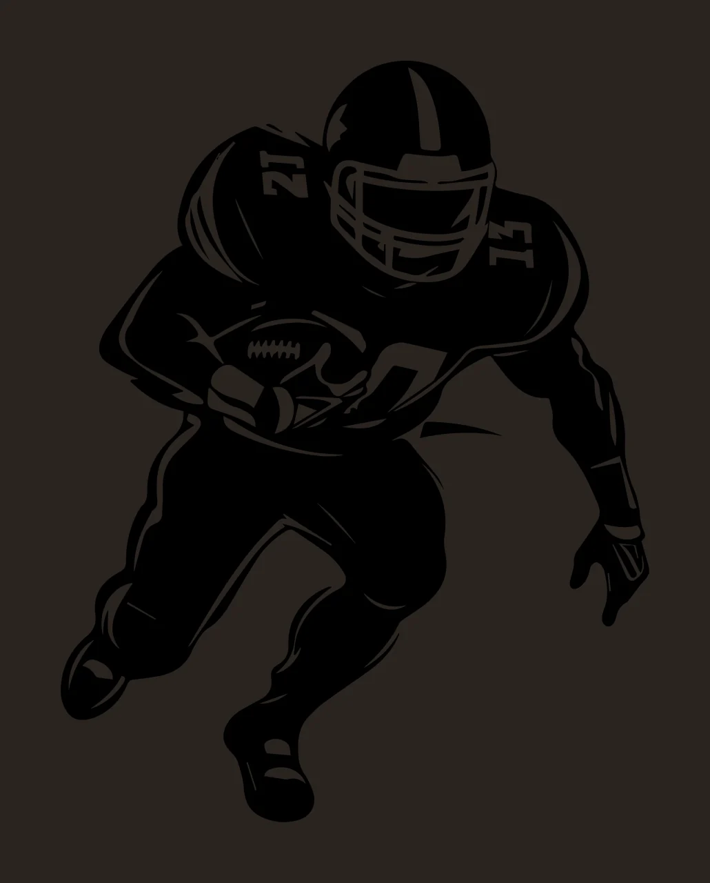 Football 21 13 Player Holding Ball Running Forward athlete contrast preview thumbnail
