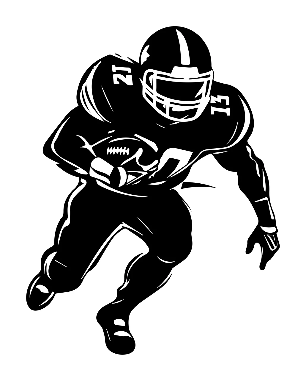 Football 21 13 Player Holding Ball Running Forward athlete