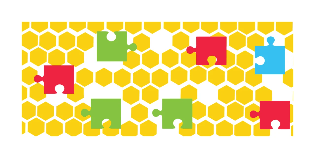 Can Glass Wrap Hexagonal Honeycomb Grid With Puzzle Hexagon pattern