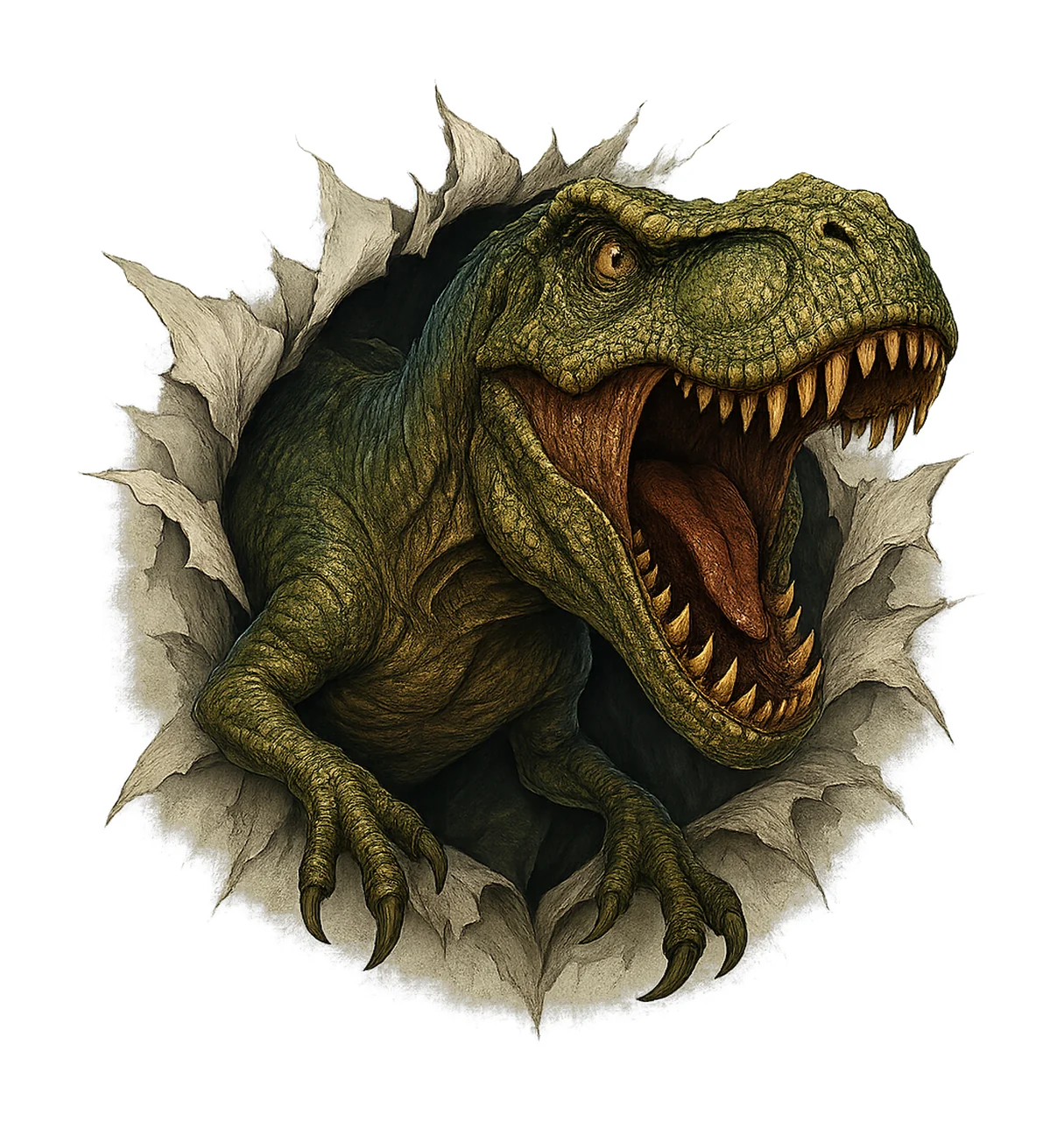 Dinosaur Fierce Rex Artwork for DTF Sublimation Roaring