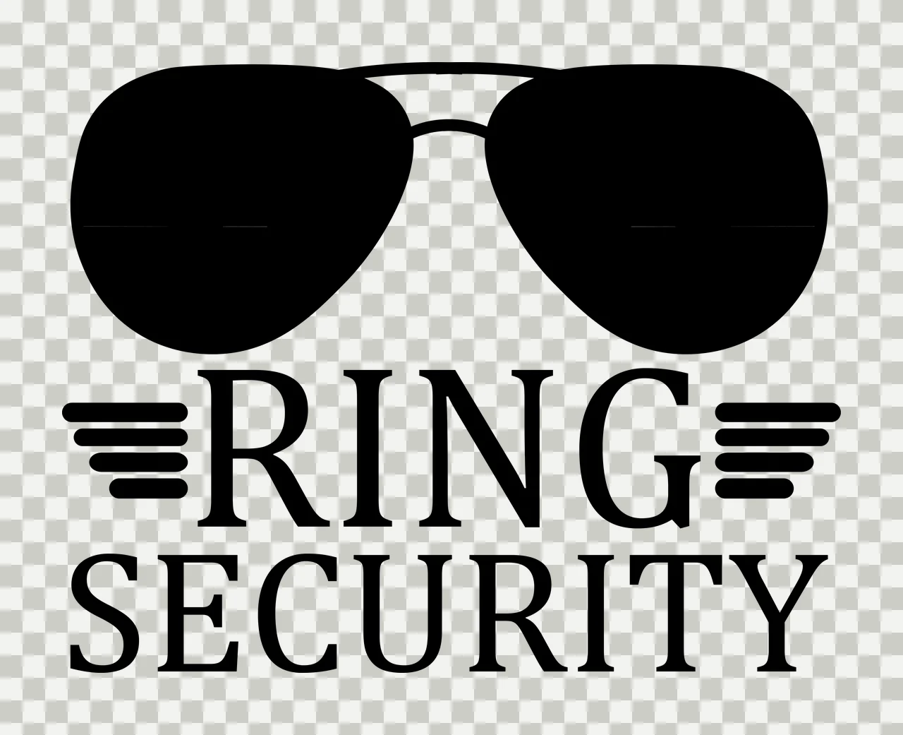 Ring Security Sunglasses Graphic Design lines minimalist silhouette transparency and detail preview thumbnail