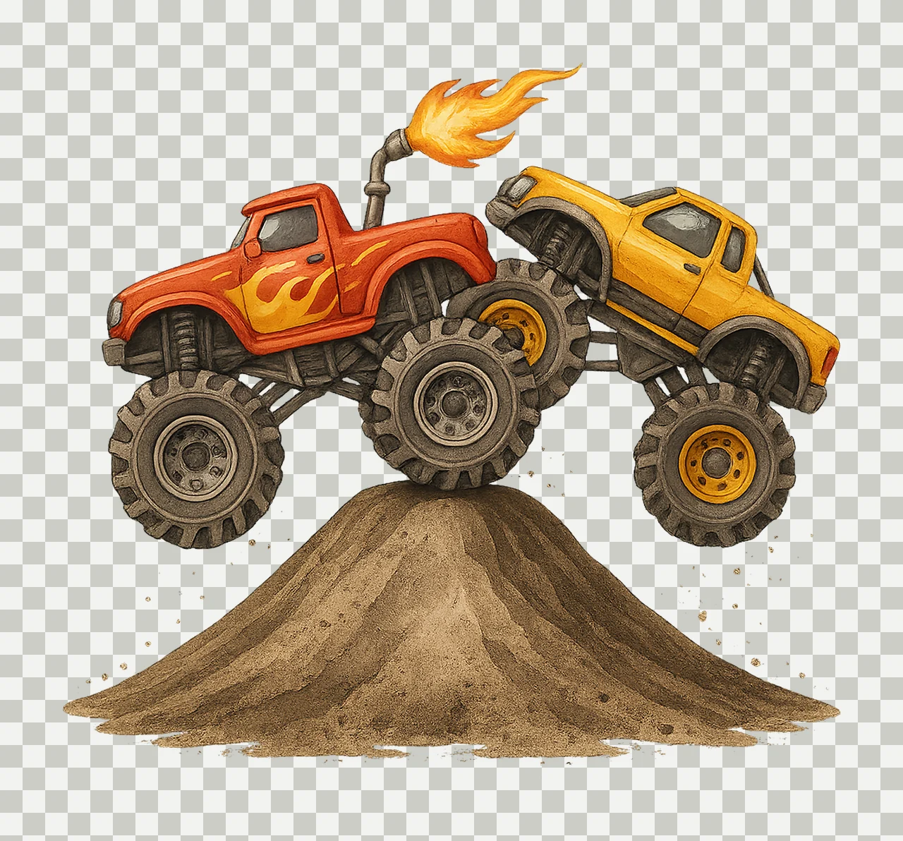 Monster Truck Sublimation Design Kids Shirt Artwork Off Road transparency and detail preview thumbnail