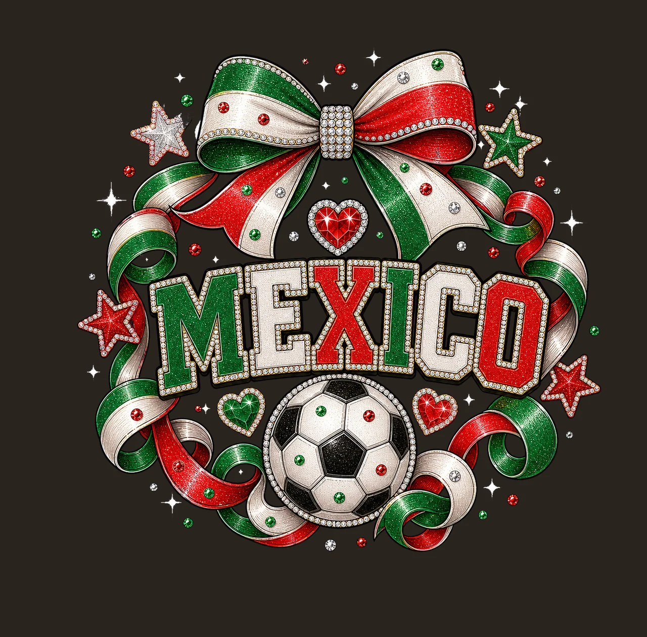 Coquette Mexico Soccer Fan sublimation instant Variation A contrast preview thumbnail